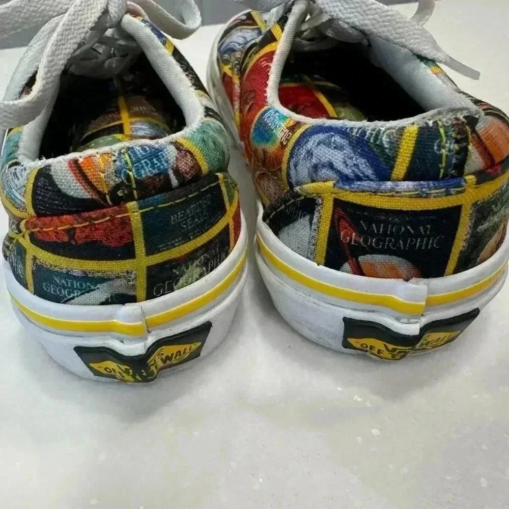 Vans National Geographic kids unisex lace up sneakers size 12